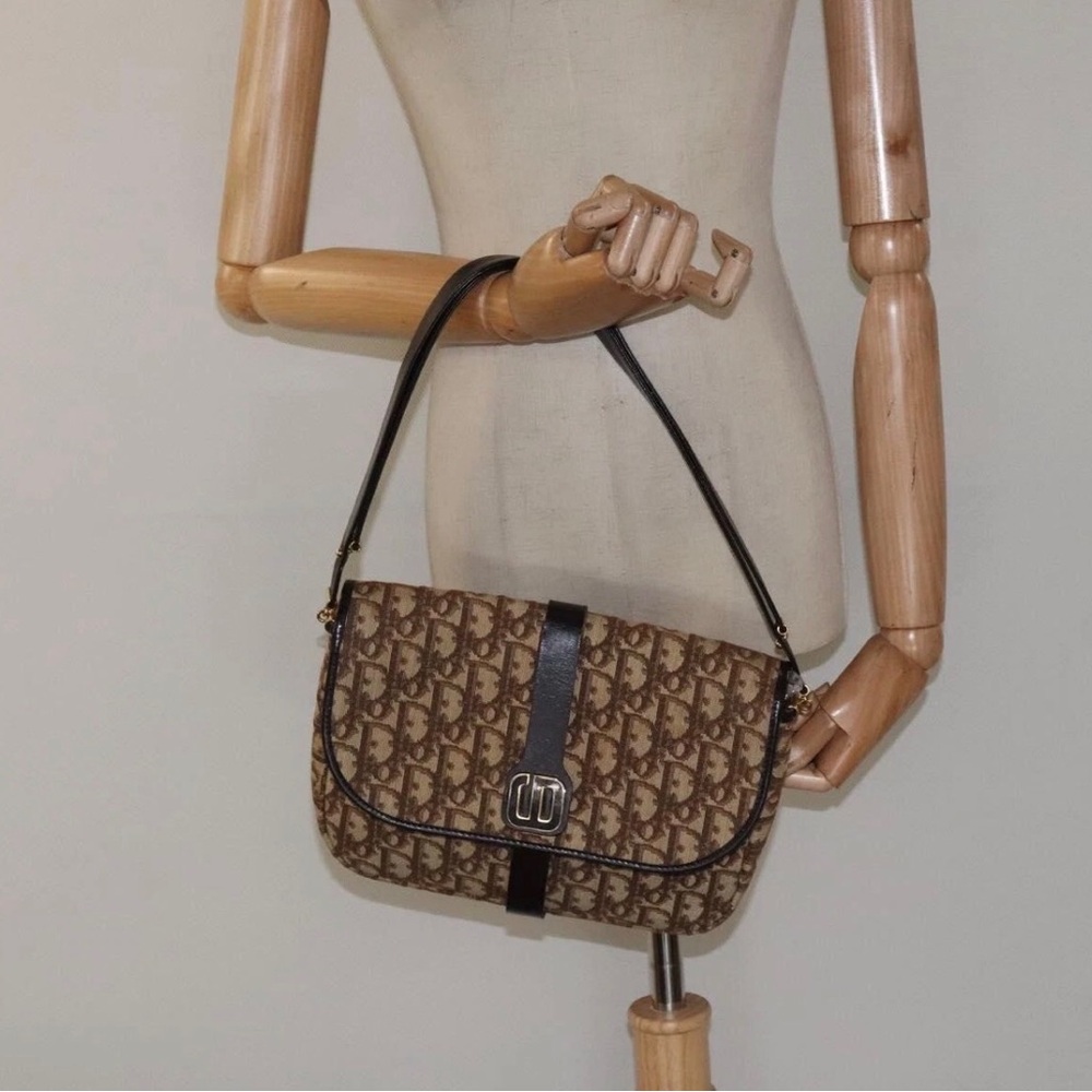 Pre- Love Brown Monogram Canvas Crossbody Bag with Dark Brown Leather Trim